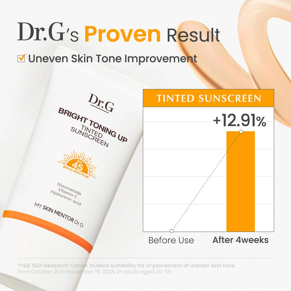 DR.G BRIGHT TONING UP TINTED SUNSCREEN (50ML / OTC) - Image 6